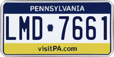 PA license plate LMD7661