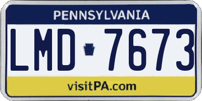 PA license plate LMD7673