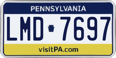 PA license plate LMD7697