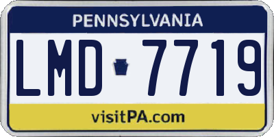 PA license plate LMD7719