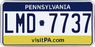 PA license plate LMD7737