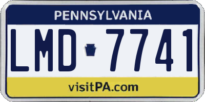 PA license plate LMD7741