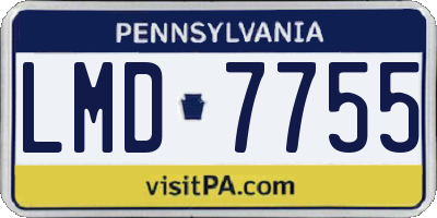 PA license plate LMD7755