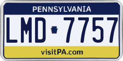 PA license plate LMD7757
