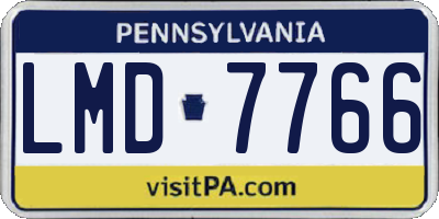 PA license plate LMD7766