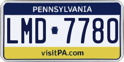 PA license plate LMD7780