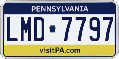 PA license plate LMD7797