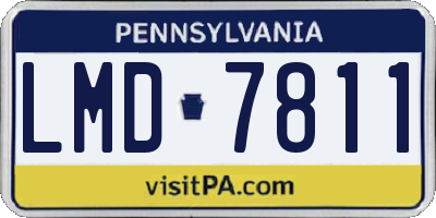 PA license plate LMD7811