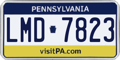 PA license plate LMD7823