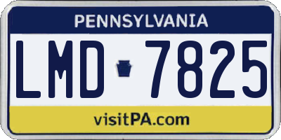 PA license plate LMD7825