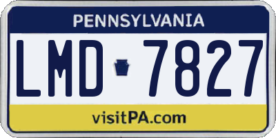 PA license plate LMD7827