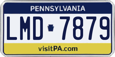 PA license plate LMD7879