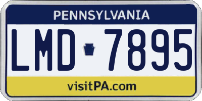 PA license plate LMD7895