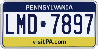 PA license plate LMD7897