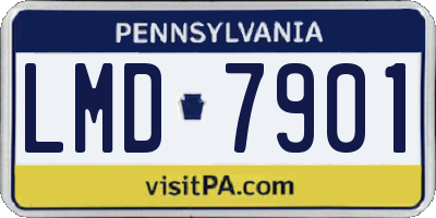 PA license plate LMD7901