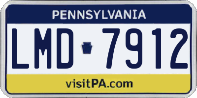PA license plate LMD7912