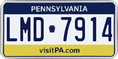PA license plate LMD7914