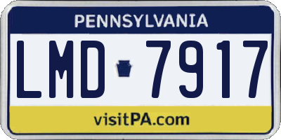 PA license plate LMD7917
