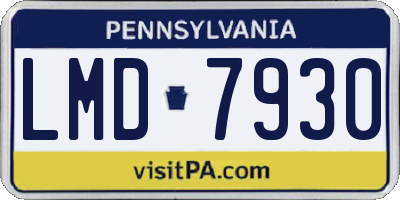 PA license plate LMD7930