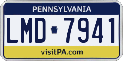 PA license plate LMD7941