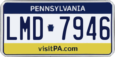PA license plate LMD7946