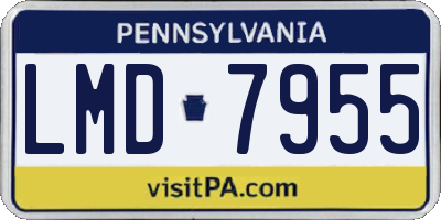 PA license plate LMD7955