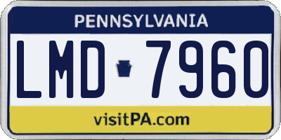 PA license plate LMD7960