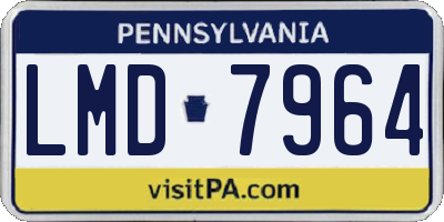 PA license plate LMD7964