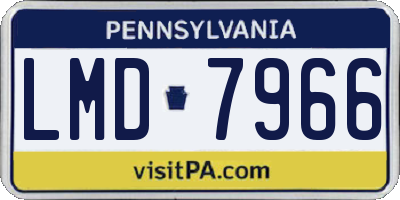 PA license plate LMD7966