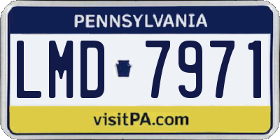 PA license plate LMD7971