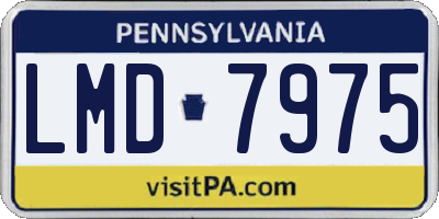 PA license plate LMD7975