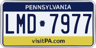 PA license plate LMD7977