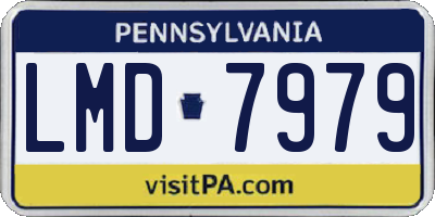 PA license plate LMD7979