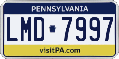 PA license plate LMD7997