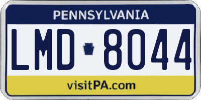 PA license plate LMD8044