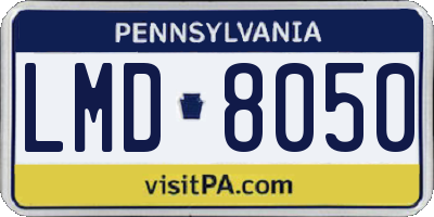 PA license plate LMD8050