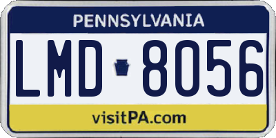 PA license plate LMD8056