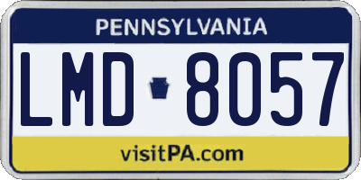 PA license plate LMD8057