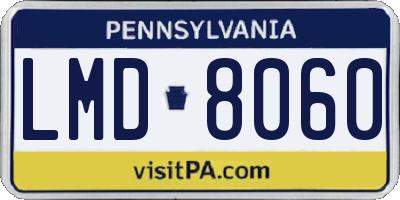 PA license plate LMD8060