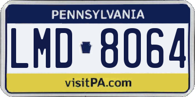 PA license plate LMD8064
