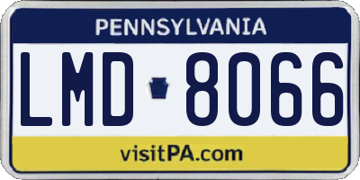 PA license plate LMD8066