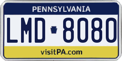 PA license plate LMD8080