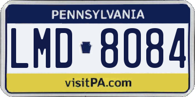 PA license plate LMD8084