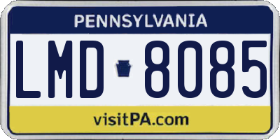 PA license plate LMD8085