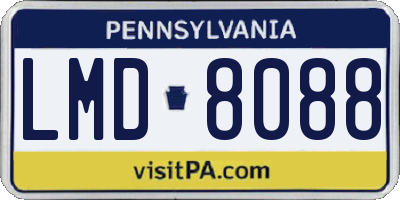 PA license plate LMD8088
