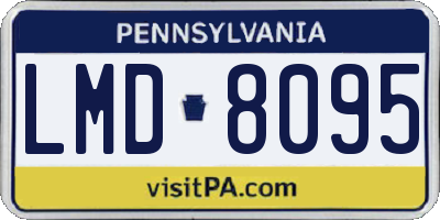 PA license plate LMD8095