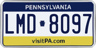 PA license plate LMD8097