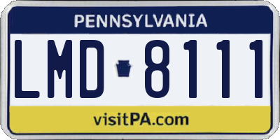 PA license plate LMD8111