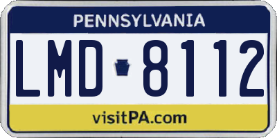 PA license plate LMD8112