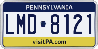 PA license plate LMD8121